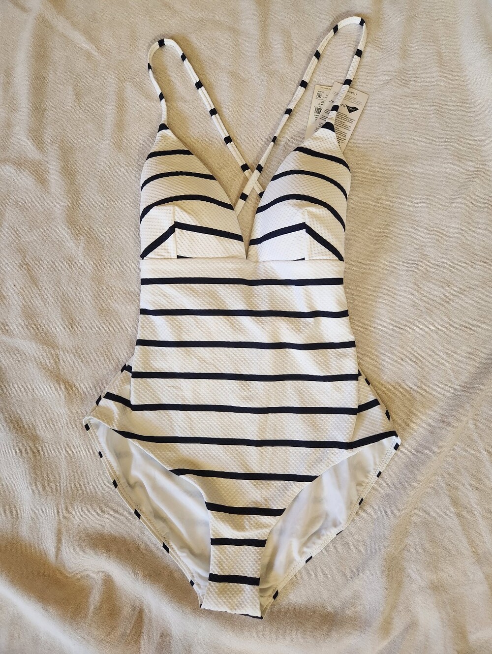 *NWT CALIA Strappy One Piece Swimsuit Navy White Stripe 4, 6, 12, 14